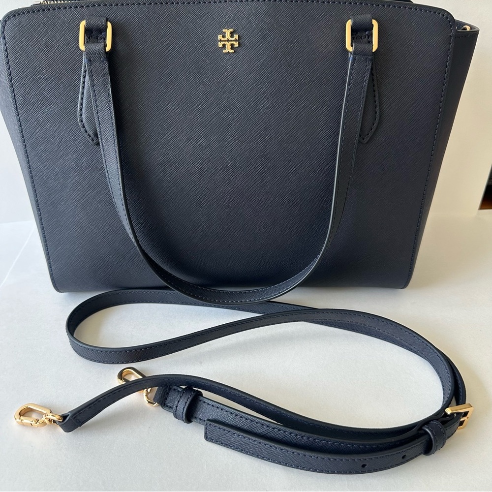 Tory Burch Bag, Navy with Gold Accents - Picture 2 of 10